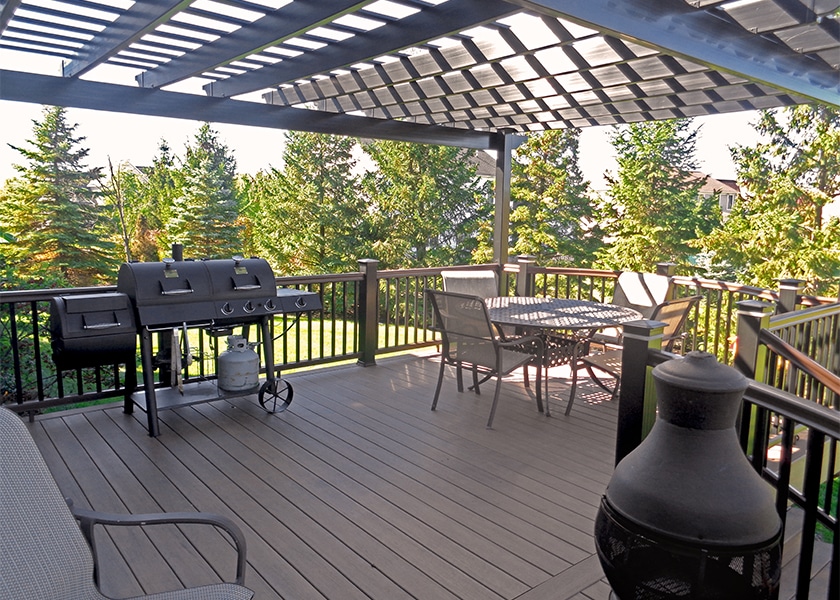 attached pergola on deck pergola on deck