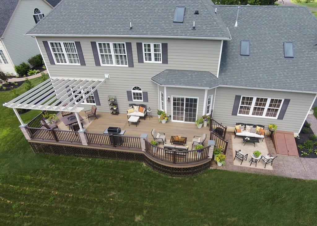 new composite deck in Thornton, PA composite deck installation