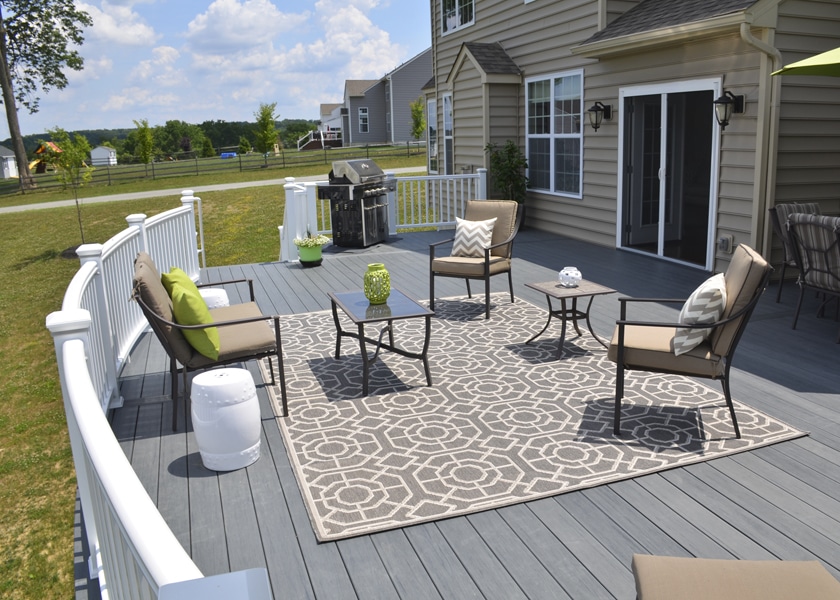 TimberTech amazon mist composite decking heat resistant composite decking