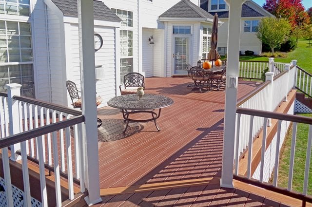 Deck Color Schemes Builders Pa Nj De Md Finger Lakes Ny On The Other Hand Take In Jaw Dropping Quality Of This Stunning Caribbean Redwood Color Pure White House Enhances Impact Vibrant