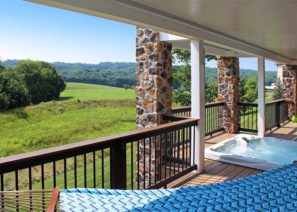 backyard deck design with overlook of yard outdoor deck design with overlook
