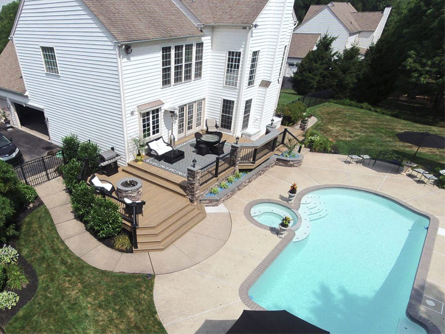 Pool Deck Ideas Decking Designs For Inground Pools