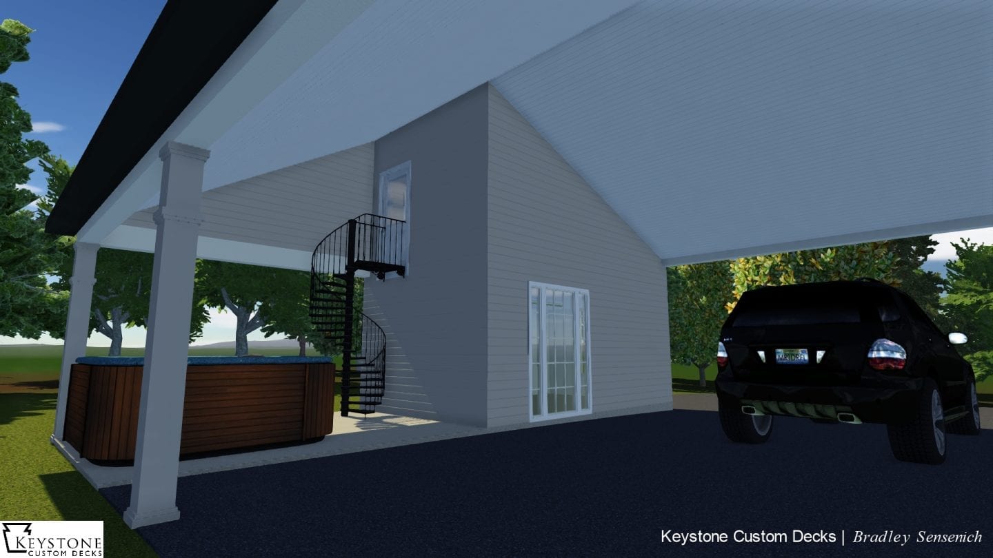 deck design software used to create covered carport 3d rendering covered carport 3d rendering
