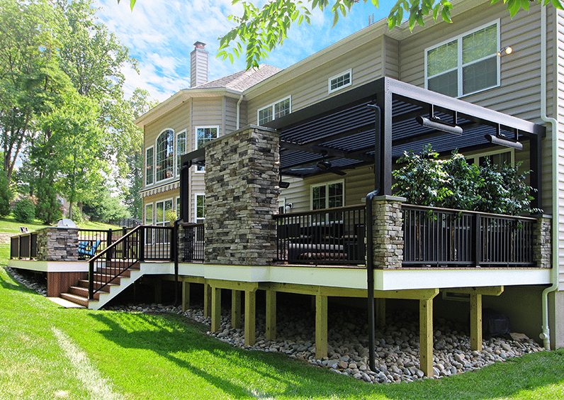 full-coverage shade pergola design for deck full-coverage shade pergola design