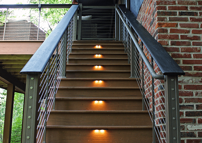 deck stair mounted lights deck step lighting