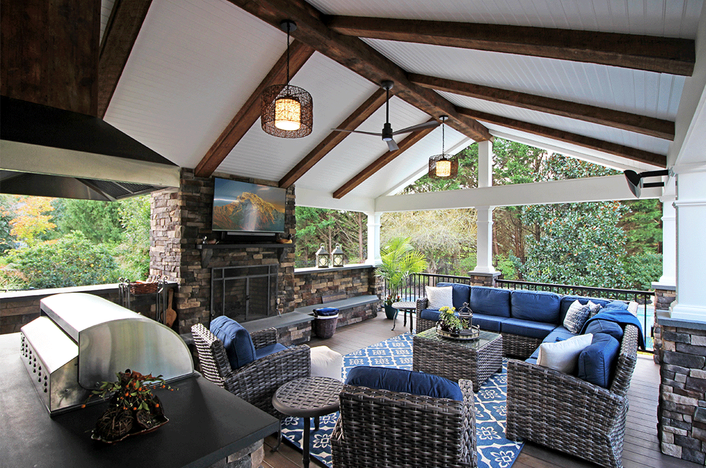 custom built covered porch for complete deck shade covered porch deck shade idea